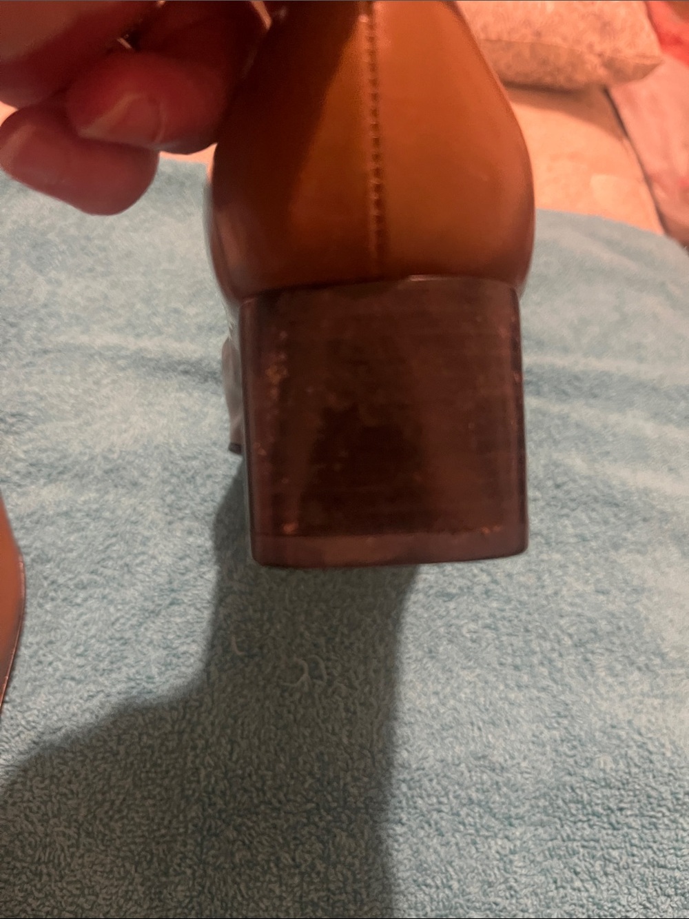 Rare Prada Brown Square-Toe Mid Heel Leather Pumps vero cuoio Size 7 90’s-y2k - Picture 15 of 16